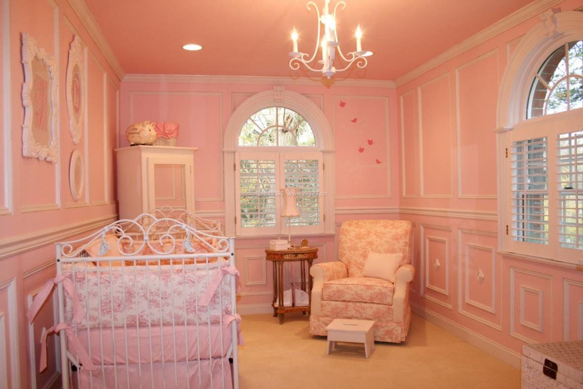 2023家居粉色婴儿房装饰装修图
