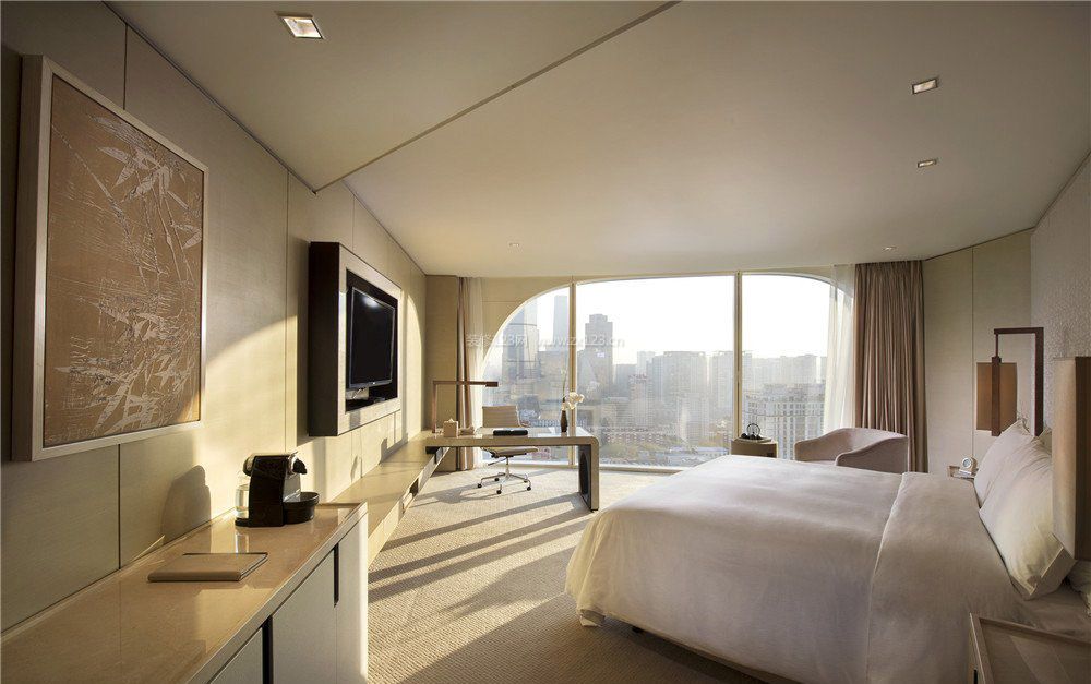 2023五星级酒店客房现代风格设计效果图