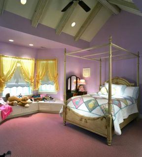 2023家居粉紫色卧室装饰装修图