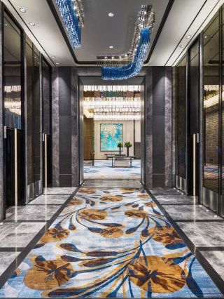 五星级酒店走廊地毯装潢设计效果图