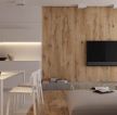2023北欧简约风格木质电视背景墙装修效果图片