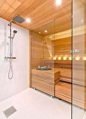 别墅桑拿房淋浴房一体设计