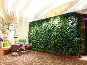2023绿色植物墙办公室效果图设计