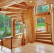 2023别墅木结构楼梯设计装饰大全