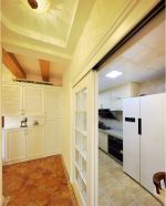 2023现代美式家居厨房玻璃推拉门设计图片