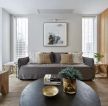 2023现代北欧风格客厅灰色布艺沙发装修效果图片