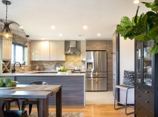 现代风格厨房3米橱柜设计图片大全2023