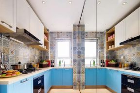 二居室房屋厨房背景墙创意设计装修图