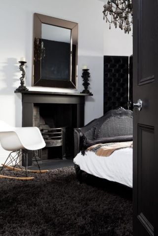 欧式卧室装潢黑色地毯贴图大全2023