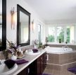 家庭卫浴砖砌浴缸设计装修图