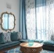 2023蓝色风格客厅沙发图片