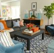 2023客厅蓝色沙发室内装饰效果图