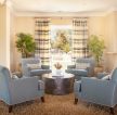 2023客厅蓝色沙发装饰效果图片