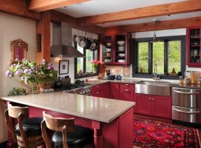 经典厨房橱柜门板颜色装饰设计图