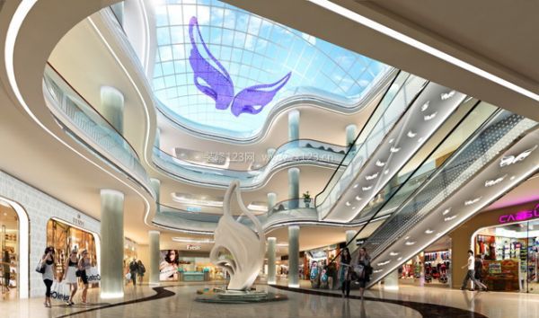渭南购物中心设计可参考的效果图(天霸设计作品)