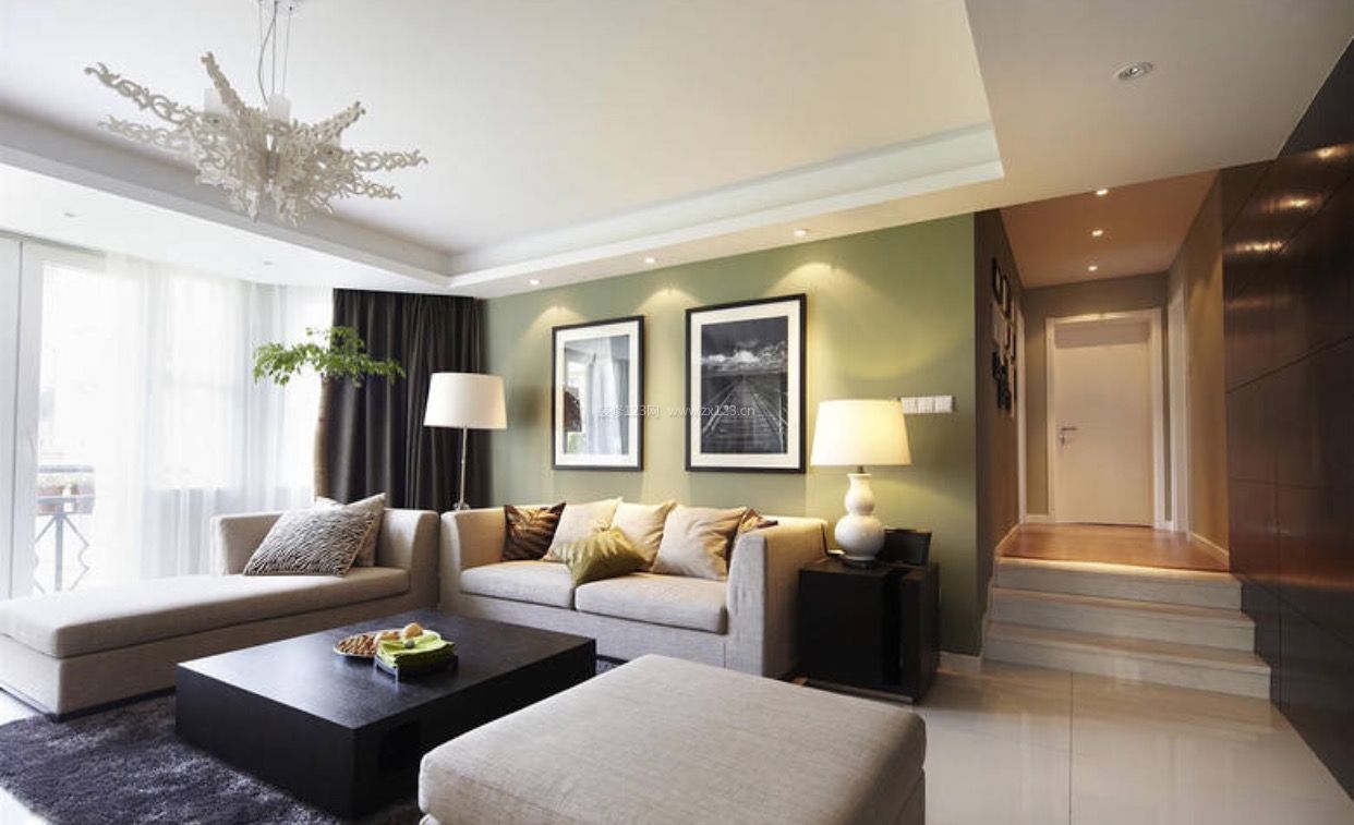 简约现代小户型客厅组合沙发装修效果图