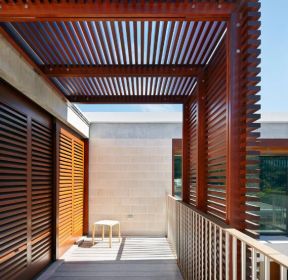 开放式阳台木质吊顶装修效果图大全-每日推荐