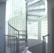 公寓室内不锈钢旋转楼梯设计