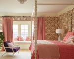 2023主卧室粉色窗帘图片
