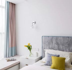 2022卧室飘窗粉色窗帘图片-每日推荐