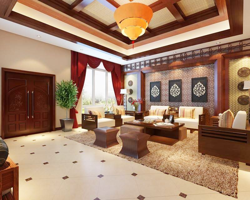 2023中式风格室内客厅装潢