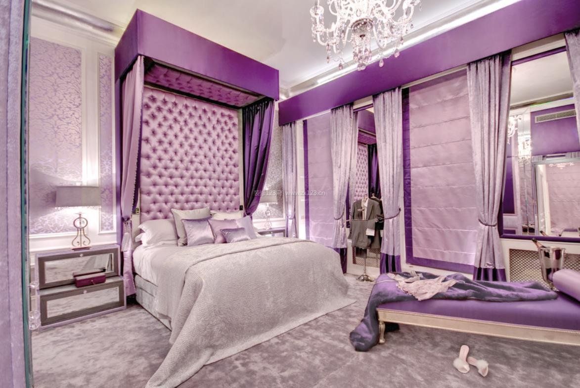 2023紫色卧室家居设计
