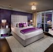 2023紫色家居卧室背景墙设计图