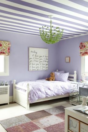 2023紫色家居卧室吊顶造型设计