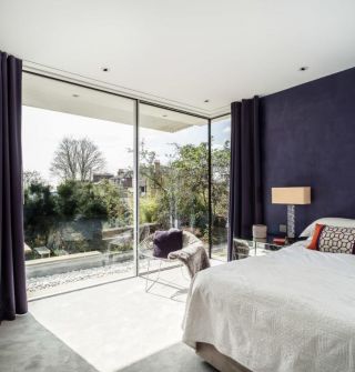 2023紫色背景墙卧室家居设计