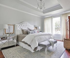 白色欧式家具卧室床图片