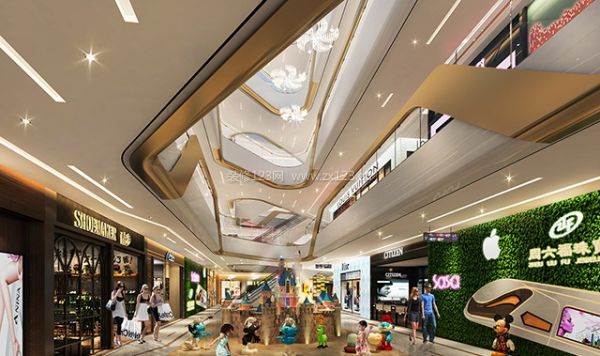 湖北荆州购物中心装修设计可参考的效果图 天霸设计作品