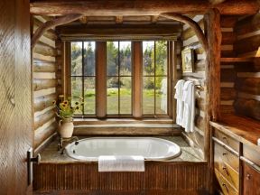 北美木屋浴室设计造型图片