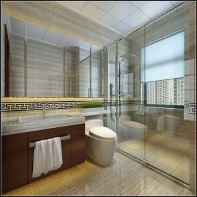 新中式家居装修效果图 卫浴间装修效果图