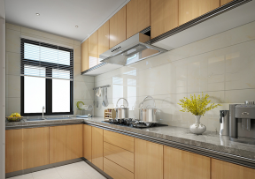 现代家庭厨房窗户装修效果图