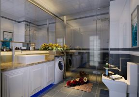 欧式风格卫生间欣赏 卫生间洗衣机装修效果图