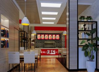 时尚快餐店天花板设计图片2023