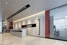 2020现代办公室设计效果图 前台背景墙设计图片