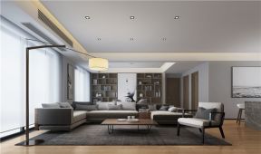 2023别墅现代客厅多人沙发装修效果图片