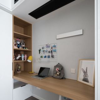2023现代客厅书桌书柜设计效果图片