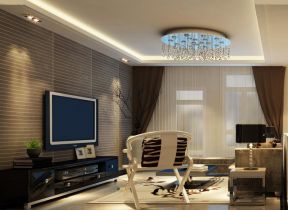 2020现代家庭客厅装修设计图 客厅窗帘装修效果