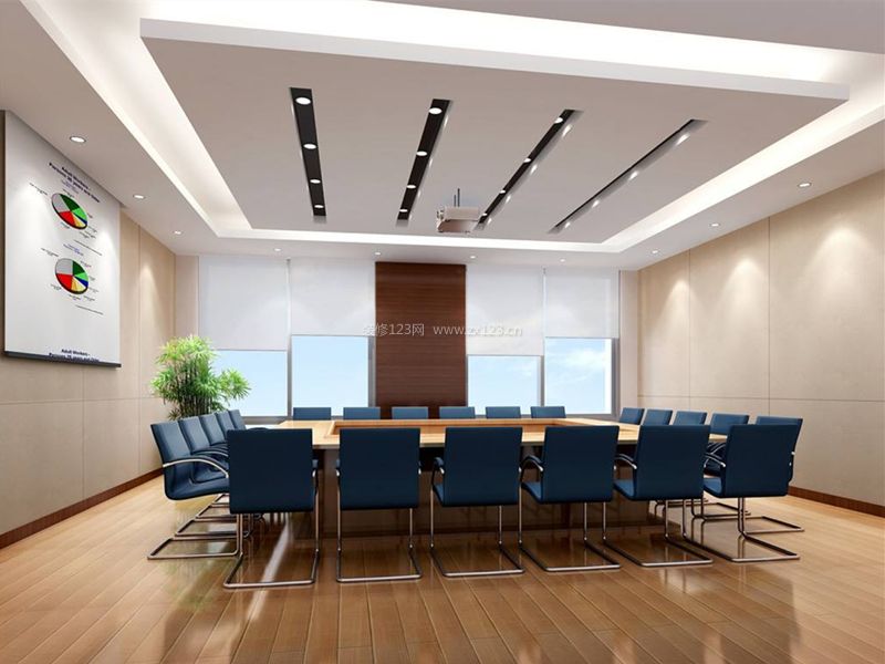 科技公司会议室效果图案例_装信通网效果图