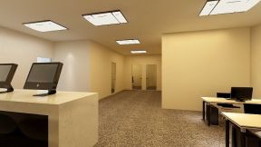 2023小型办公室吸顶灯装修效果图片