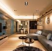 2023现代三居客厅转角沙发设计装修效果图片