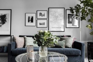 2023现代公寓客厅小户型布艺沙发装修效果图片