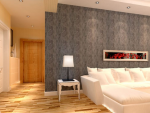 钻石湾三室两厅现代风格暖色调效果图