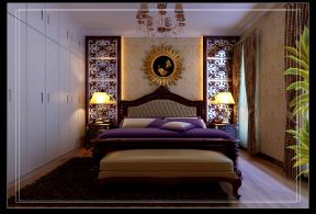 2020欧式古典卧室装修美图 卧室床头背景墙装修图
