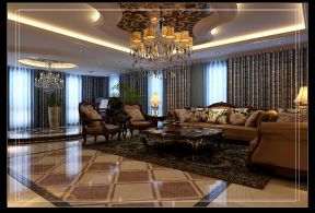 2023欧式古典客厅地毯装修效果图