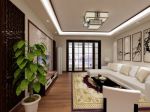 2023新中式简约客厅白色沙发装修效果图
