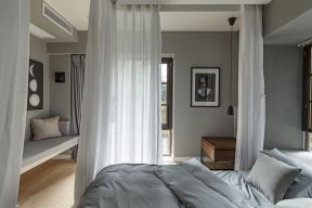 简约现代卧室床缦装修效果图片