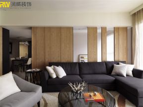 2023现代家居客厅玻璃圆茶几装修图片